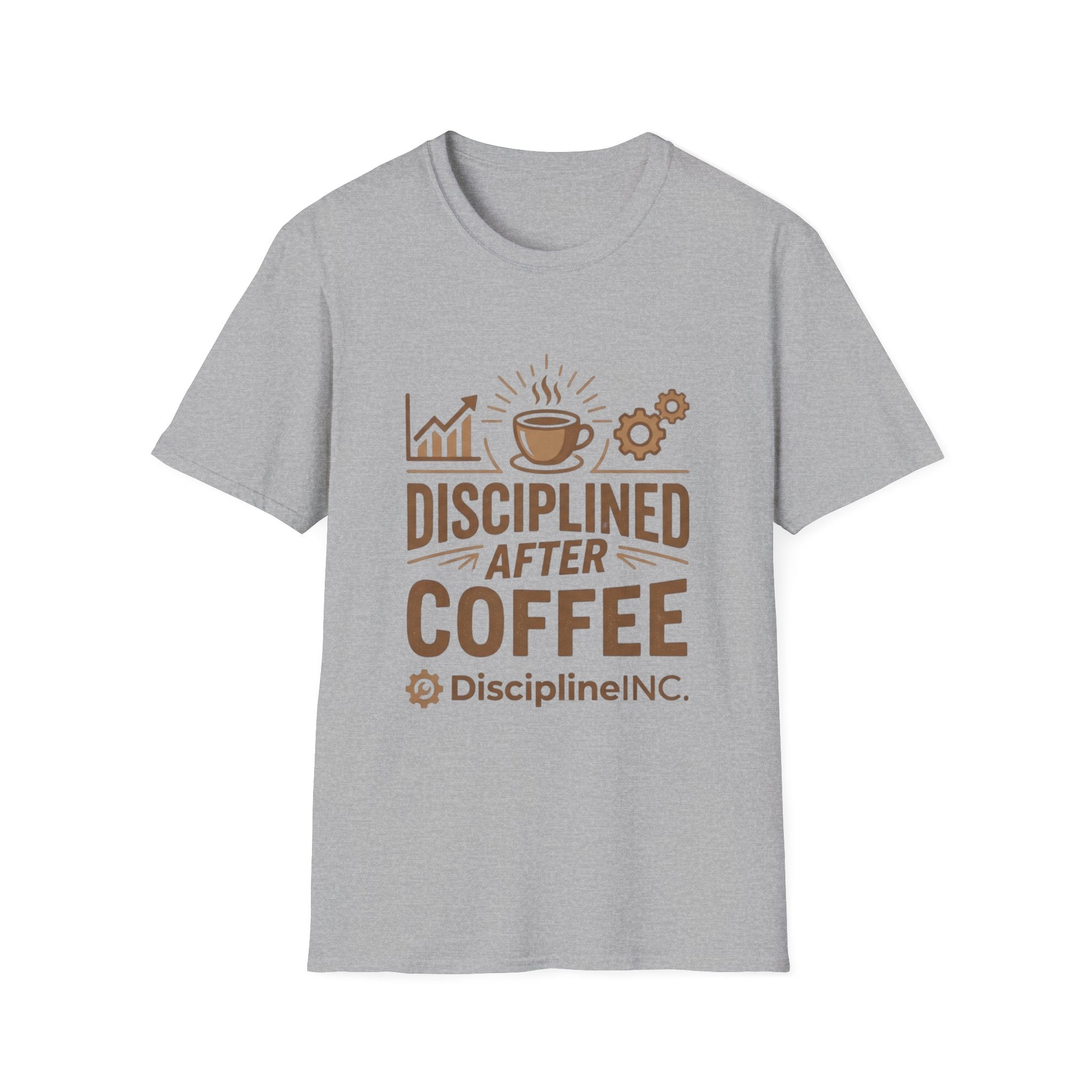 Disciplined After Coffee T-Shirt – Motivational Gym Shirt, Hustle Mindset Tee, Funny Coffee Shirt