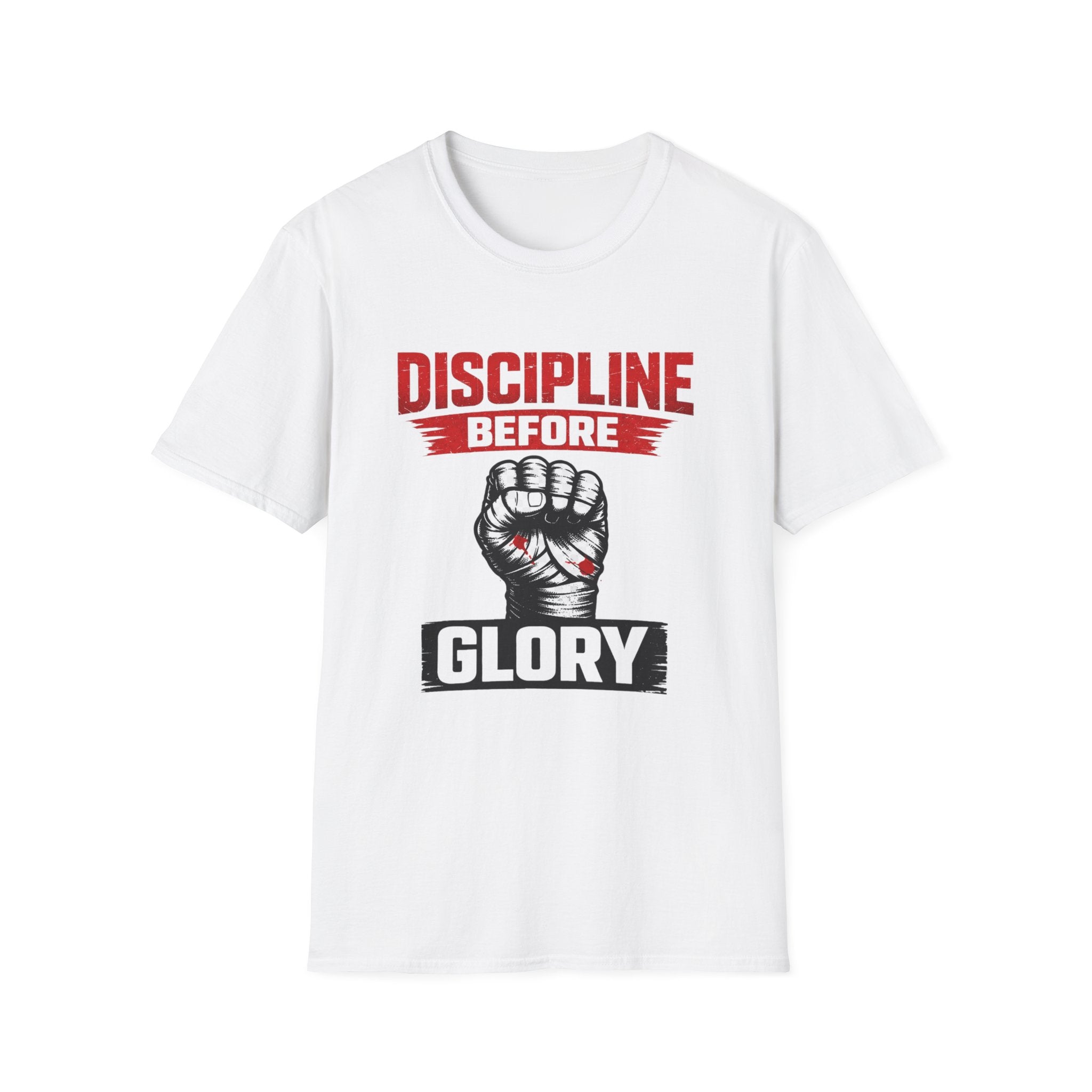 Discipline Before Glory T-Shirt – Motivational Gym Shirt, Fitness Mindset Tee, Workout ApparelU