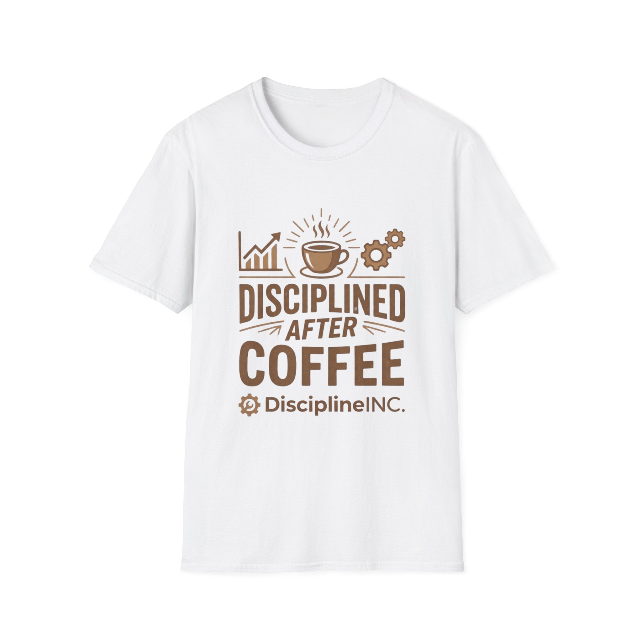 Disciplined After Coffee T-Shirt – Motivational Gym Shirt, Hustle Mindset Tee, Funny Coffee Shirt