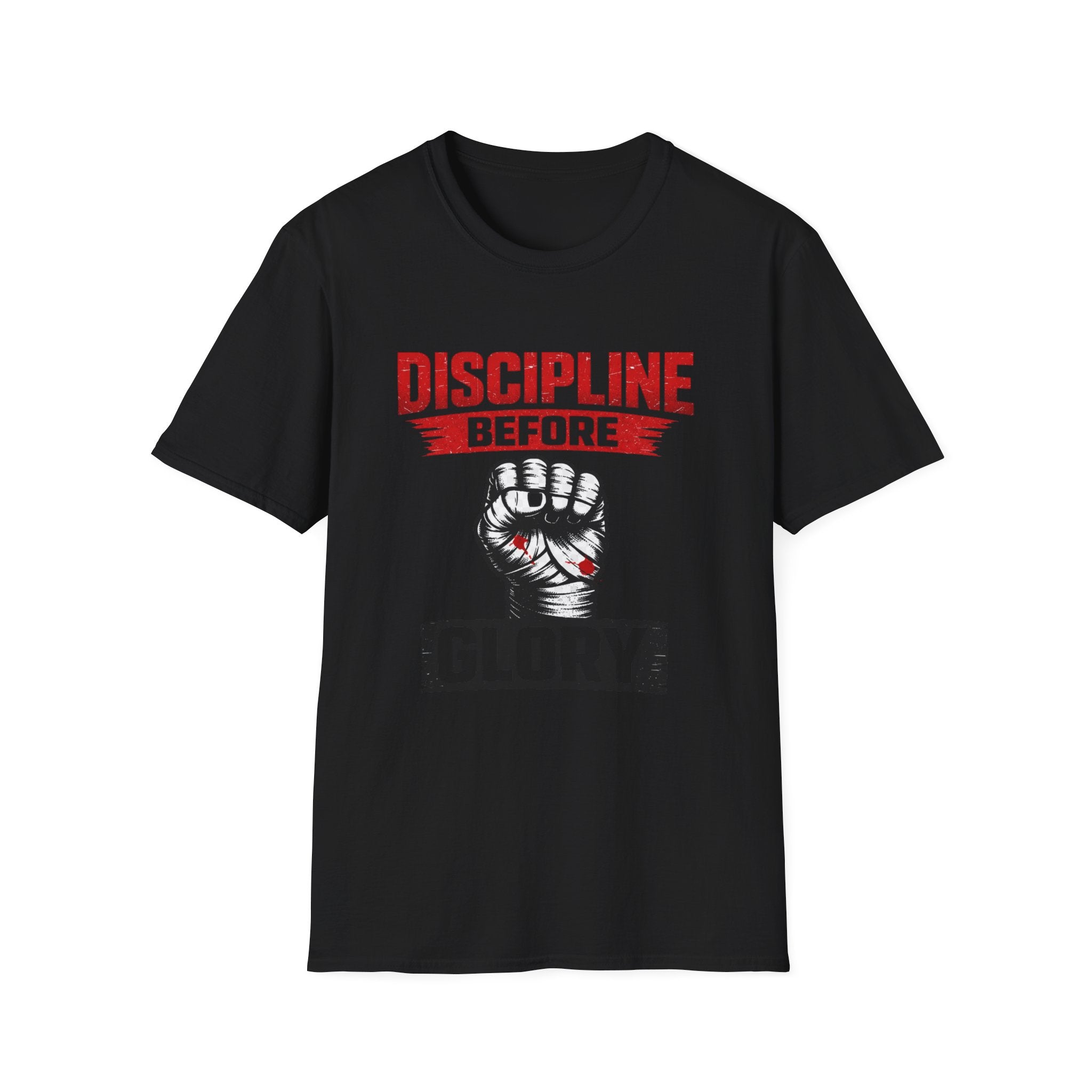 Discipline Before Glory T-Shirt – Motivational Gym Shirt, Fitness Mindset Tee, Workout ApparelU