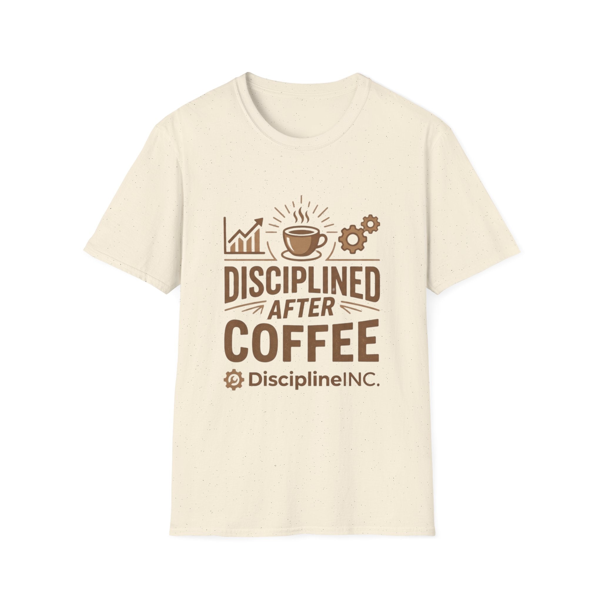 Disciplined After Coffee T-Shirt – Motivational Gym Shirt, Hustle Mindset Tee, Funny Coffee Shirt