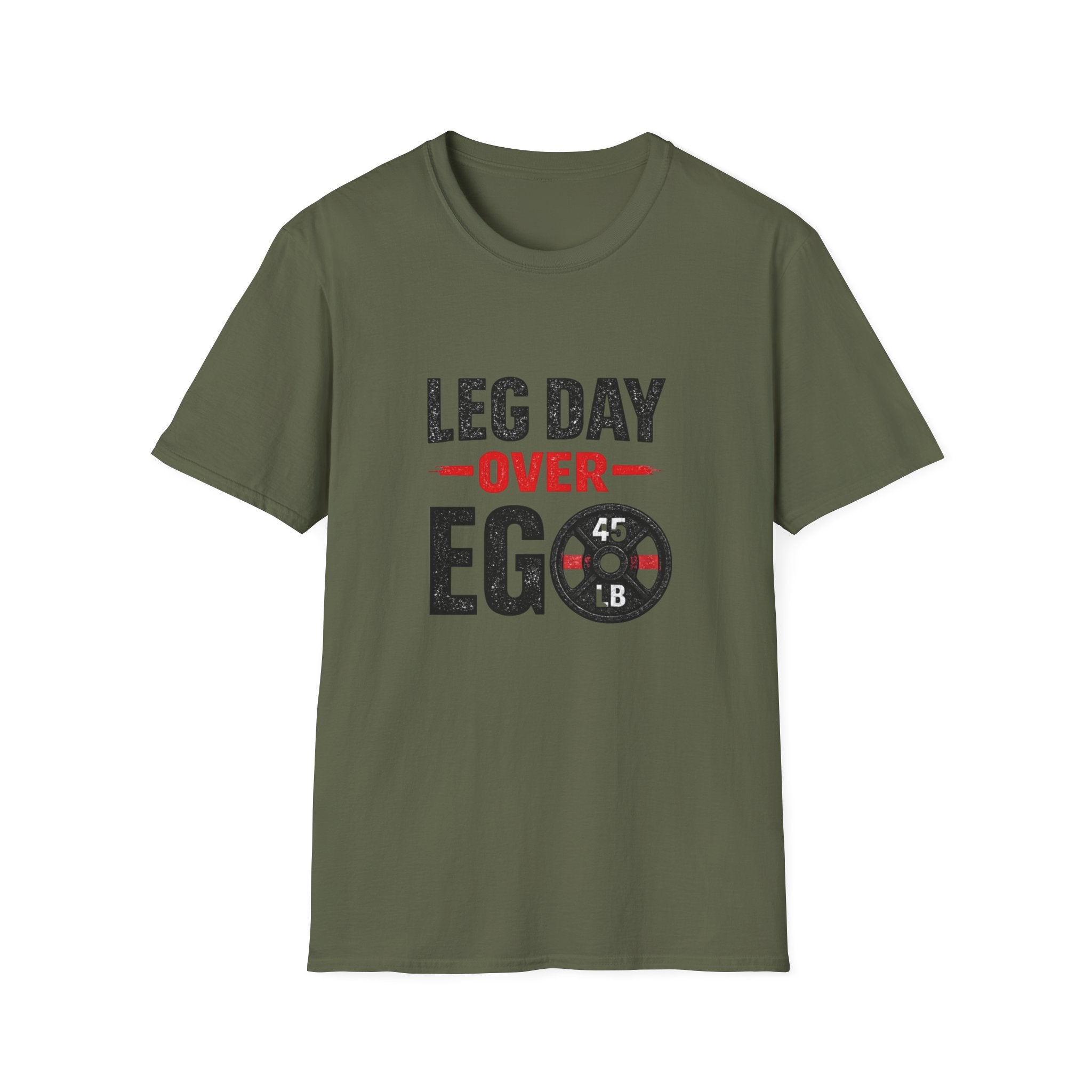 Leg Day Over Ego T-Shirt – Gym Motivation Shirt, Fitness Workout Tee, Bodybuilding Apparel