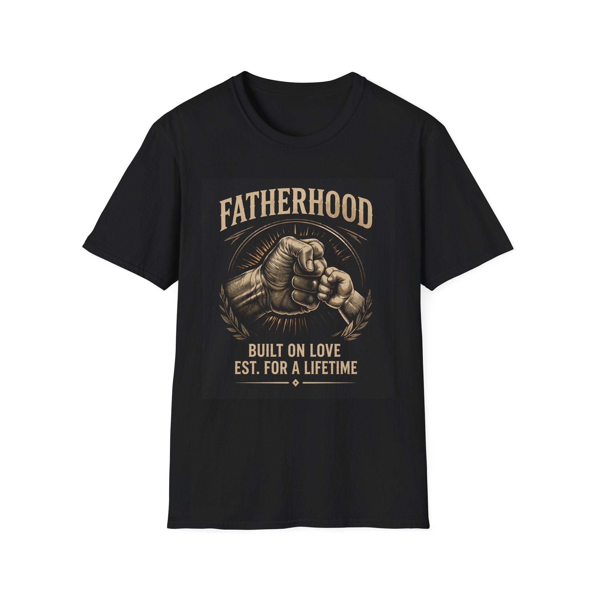 Fatherhood Built on Love T-Shirt – Est. For a Lifetime | Softstyle Dad Shirt Gift